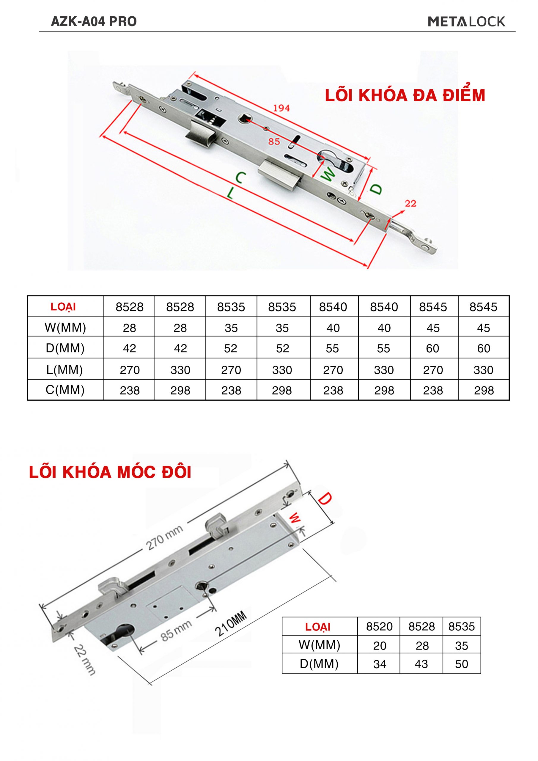 Khóa thông minh nhận diện khuôn mặt Metalock AZK-A04 Pro