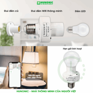 Đui đèn thông minh Wifi Hunonic HNSPWF