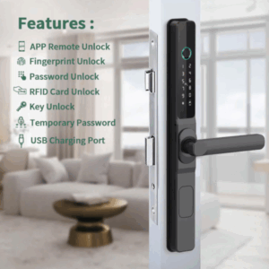 Khoá vân tay cửa nhôm thông minh Matter THS-21 tương thích Apple HomeKit