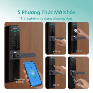 Khóa vân tay thông minh Philips DDL610-5HBS