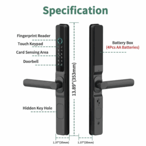 Khoá vân tay cửa nhôm thông minh Matter THS-21 tương thích Apple HomeKit