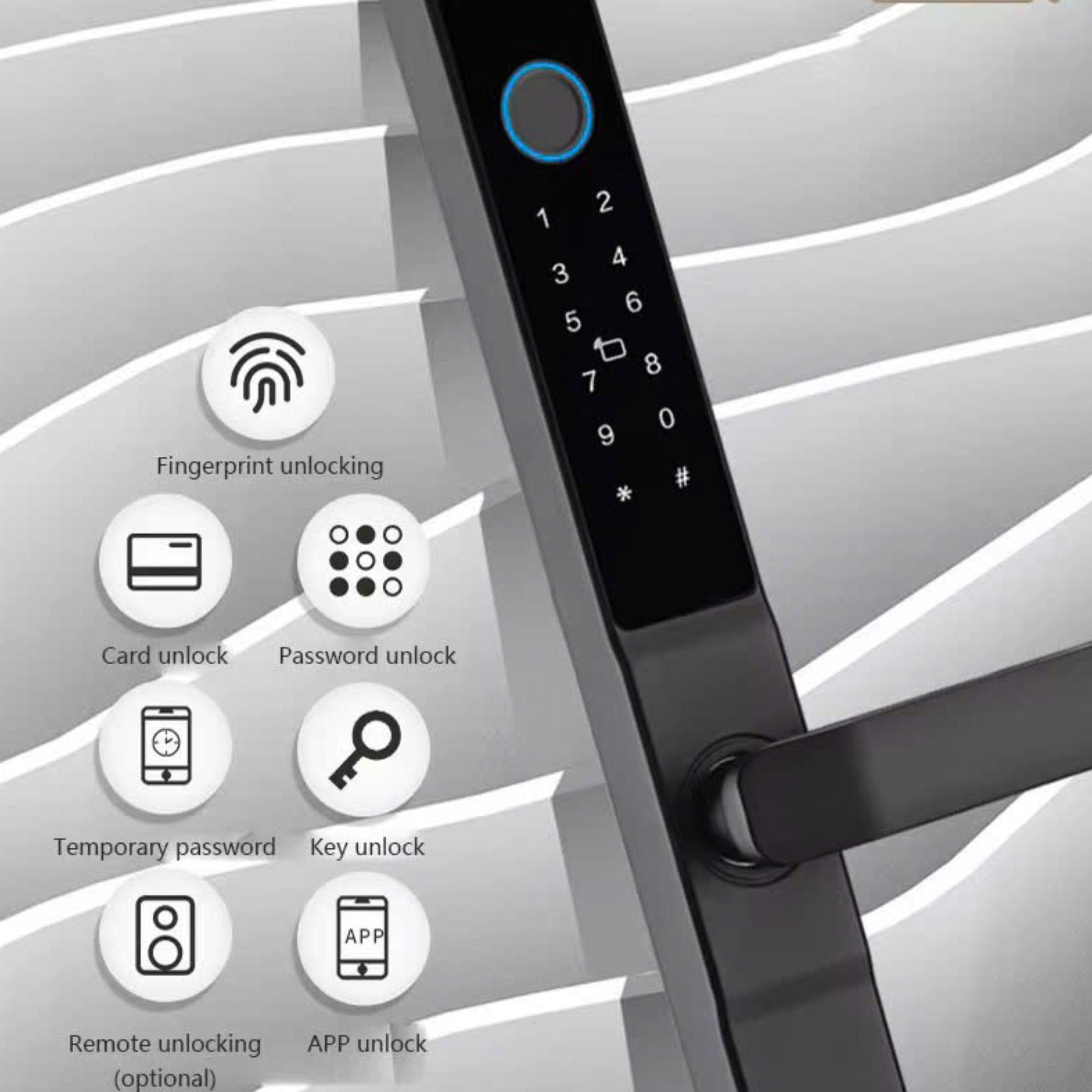 Khoá vân tay cửa nhôm thông minh Matter THS-21 tương thích Apple HomeKit Khoá vân tay cửa nhôm thông minh Matter THS-21 tương thích Apple HomeKit