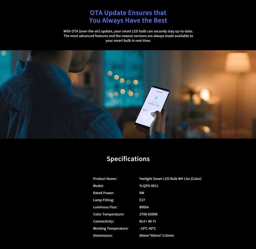 Bóng đèn Yeelight W4 Lite Color E27 Bóng đèn Yeelight W4 Lite Color E27