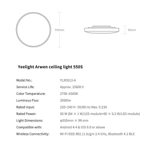 Đèn ốp trần Yeelight Arwen S