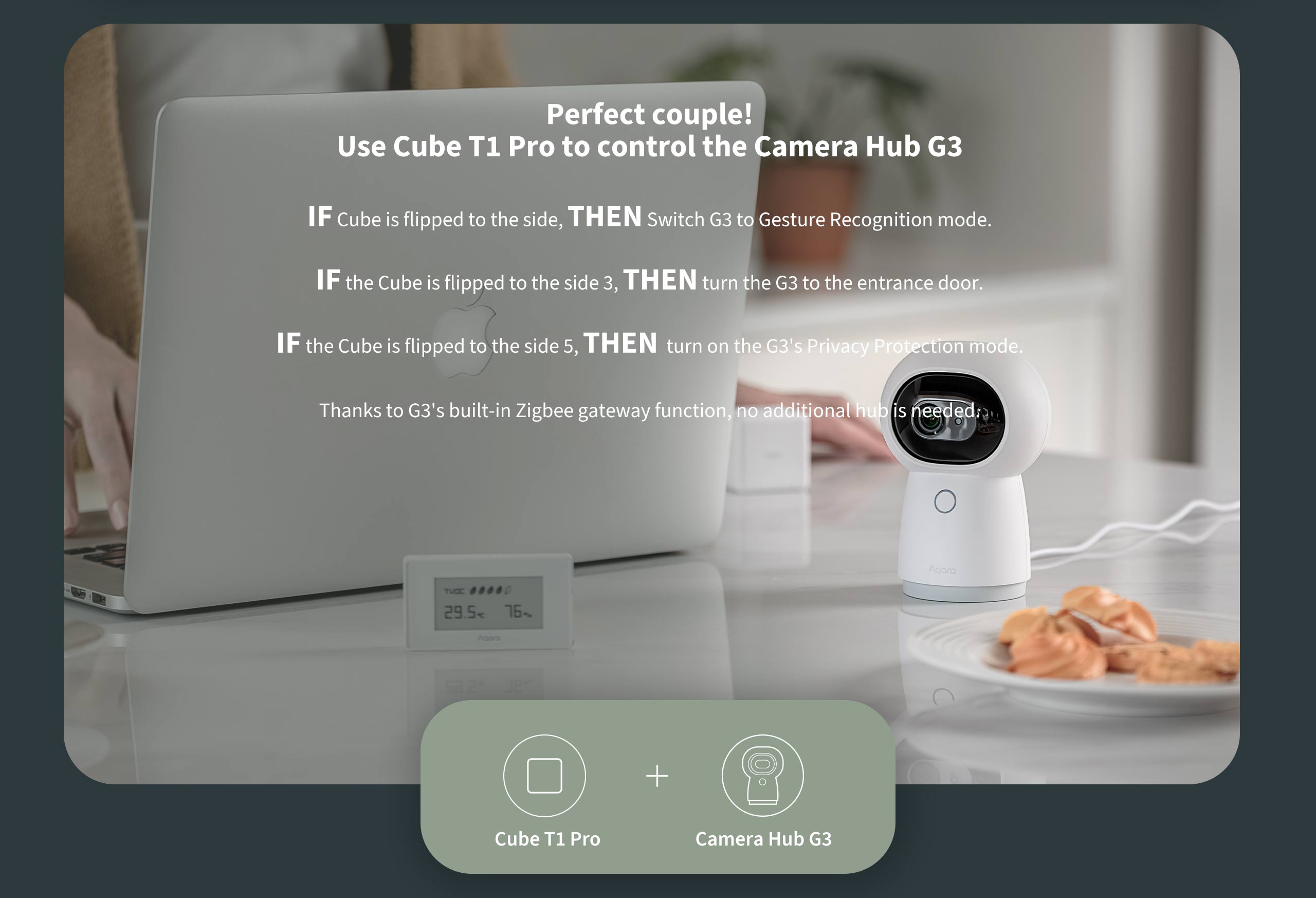 Thiết bị điều khiển ngữ cảnh thông minh Aqara Cube T1 Pro CTP-R01 Thiết bị điều khiển ngữ cảnh thông minh Aqara Cube T1 Pro CTP-R01