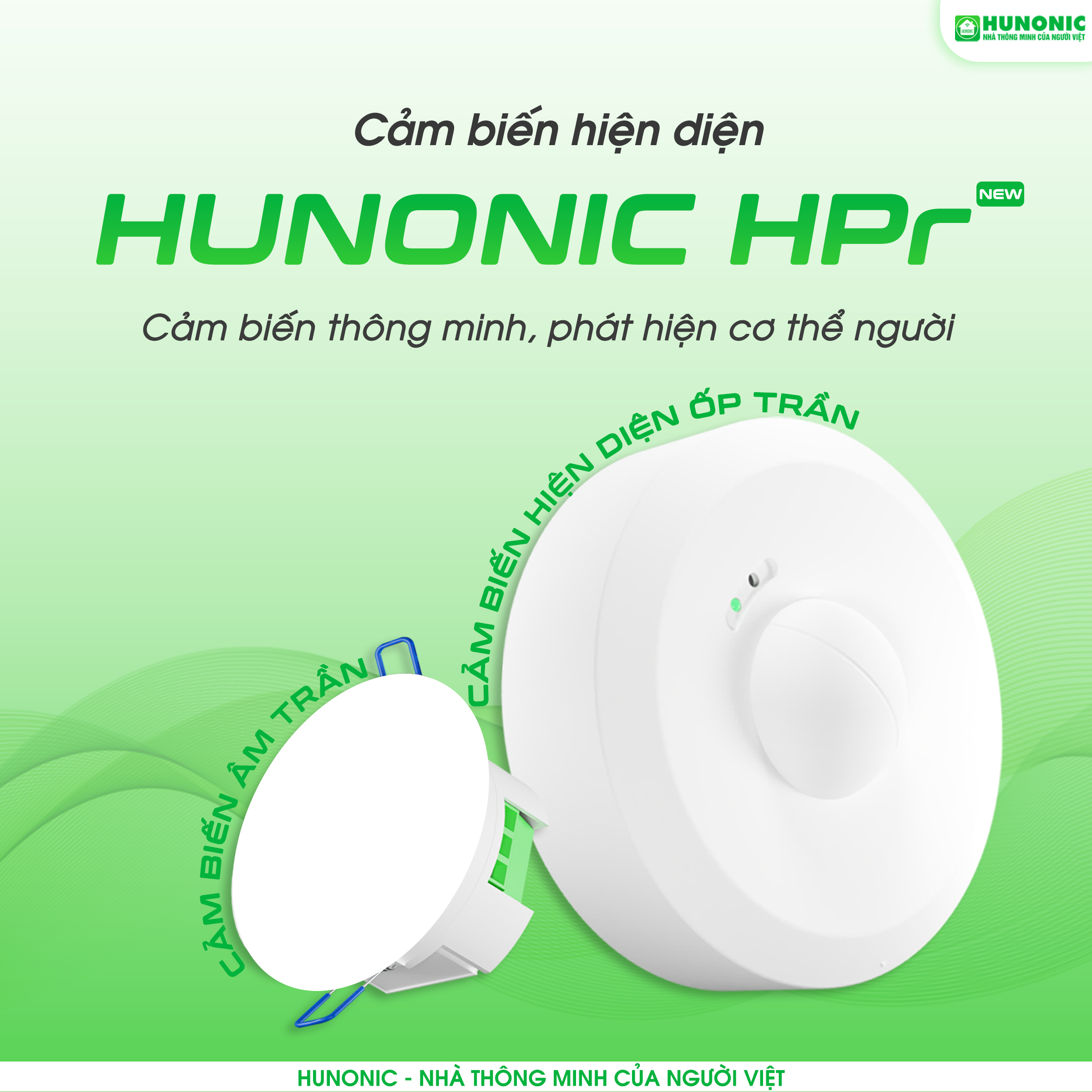 Cảm biến hiện diện Wifi Hunonic HPR phiên bản âm trần Cảm biến hiện diện Wifi Hunonic HPR phiên bản âm trần