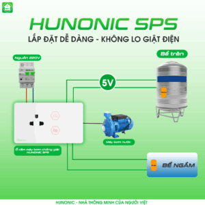 Ổ cắm máy bơm chống giật an toàn Hunonic SPS