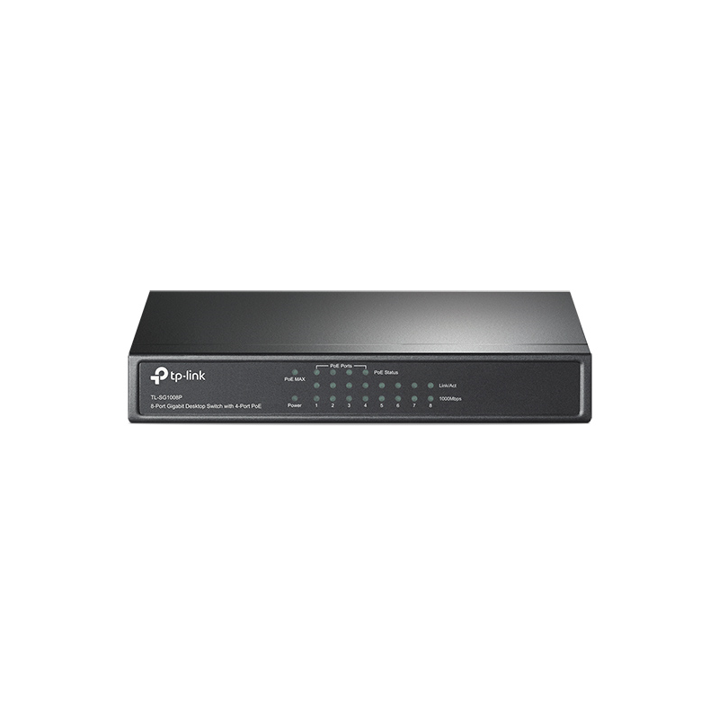 Switch Desktop 8 cổng Gigabit với 4 cổng PoE TL-SG1008P Switch Desktop 8 cổng Gigabit với 4 cổng PoE TL-SG1008P