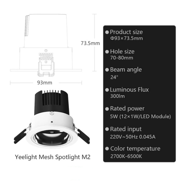 Đèn thông minh Yeelight LED Downlight/Spotlight M2