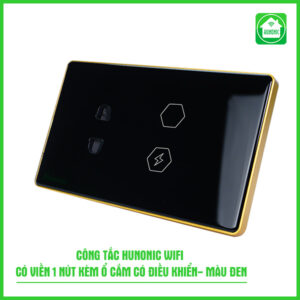 Công Tắc Cảm Ứng Wifi Hunonic Viền Vàng