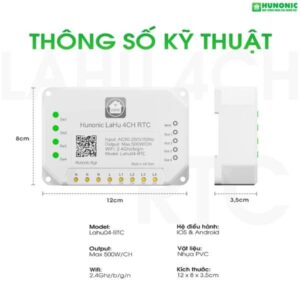 Công Tắc Thông Minh Hunonic Lahu 04 RTC