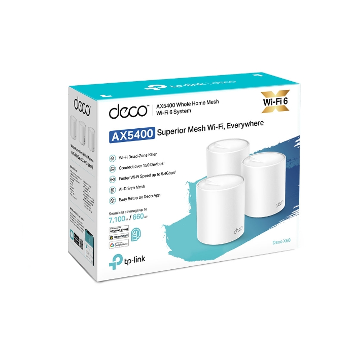 Bộ phát Wifi TP-Link Deco X60 – 3 Pack Bộ phát Wifi TP-Link Deco X60 – 3 Pack