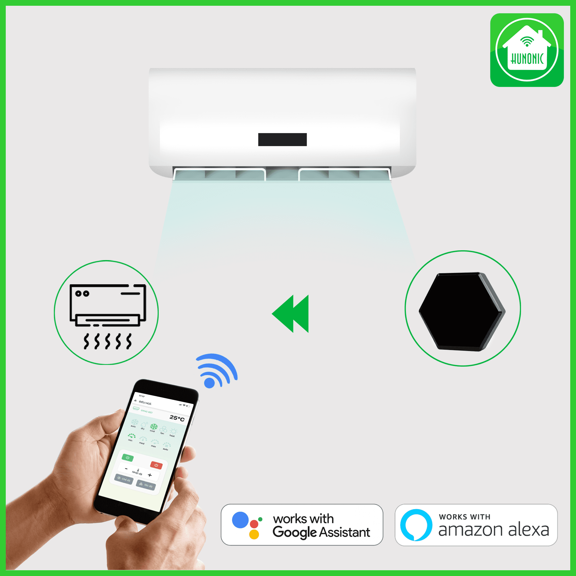 Bộ Điều Khiển Hồng Ngoại Wifi Hunonic IR Pro Bộ Điều Khiển Hồng Ngoại Wifi Hunonic IR Pro