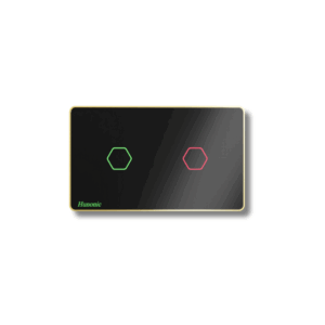 Công tắc cảm ứng Hunonic Luxury hình chữ nhật viền vàng