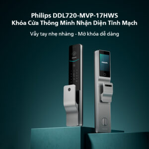 Khóa thông minh Philips DDL720-MVP mở bằng tĩnh mạch lòng bàn tay