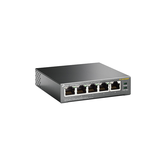 Switch Để bàn Gigabit 5 cổng với 4 cổng PoE TL-SG1005P Switch Để bàn Gigabit 5 cổng với 4 cổng PoE TL-SG1005P
