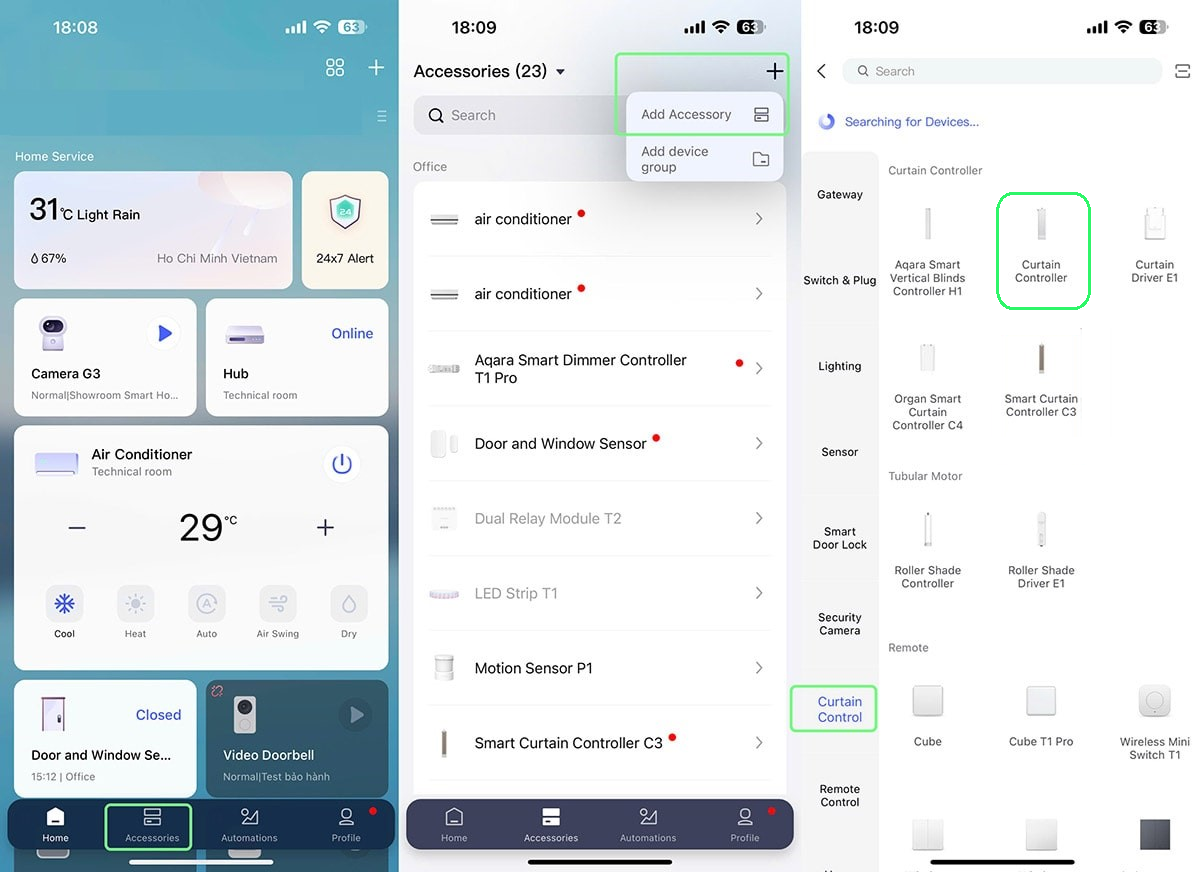 Hướng dẫn cài đặt động cơ rèm kéo ngang Aqara CD-M01D
