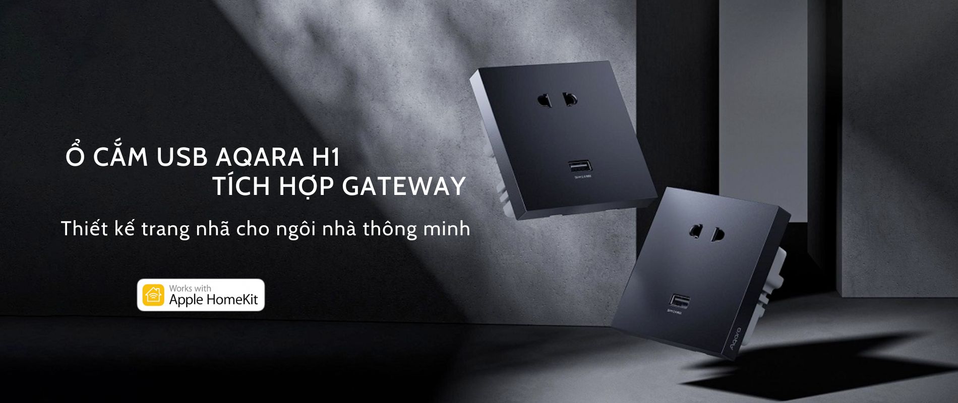 Ổ cắm âm tường Aqara H1 - Tích hợp Hub và cổng USB - Gu Công Nghệ