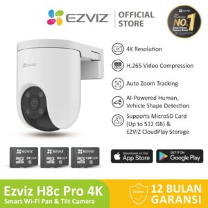 Camera Ngoài Trời EZVIZ H8C Pro 4K 8MP Xoay 360